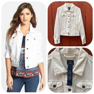 NWT Lucky Brand White Cotton Demin jacket P/S
